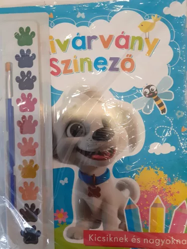 Szivárvány színező Nagyfejű kutya