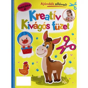  Kreatív kivágós füzet csacsi