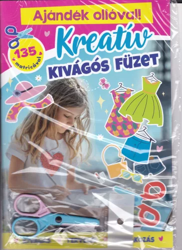  Kreatív kivágós füzet rajzolós kislány