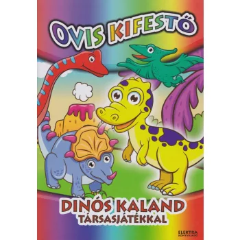 Dinós kaland - Társasjátékkal - Ovis kifestő