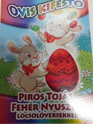 Ovis kifestő - Piros Tojás, Fehér Nyuszi...