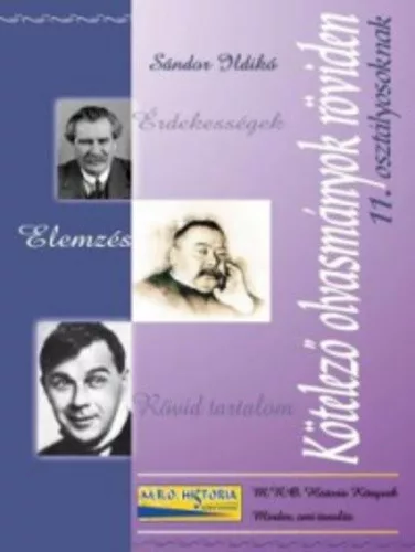 Sándor Ildikó: Kötelező olvasmányok röviden 11. osztályosoknak Jó állapotú szépséghibás
